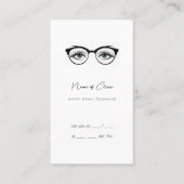Chic Optometrist Blue Eyes Bril Afspraak Visitekaartje (Voorkant)