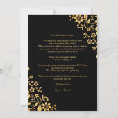 Chic Orange Flourish Ornament Photo Wedding Save The Date (Achterkant)
