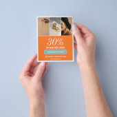 Chic Orange Product Photos Discount Order Insert Flyer (Hand)