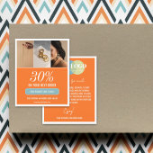 Chic Orange Product Photos Discount Order Insert Flyer