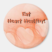 Chic Oranje Abstract Hearts Magnet (Voorkant)