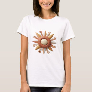 Chic Oranje ABSTRACTE KUNST Artistiek Motief T-shirt