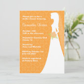 Chic Oranje Bridal Shower Kaart (Staand voorkant)