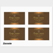 Chic Oranje Brown Product Labels Gold Glitter Logo (Vel)