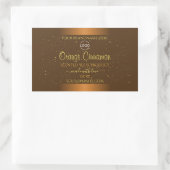 Chic Oranje Brown Product Labels Gold Glitter Logo (Tas)