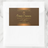 Chic Oranje Brown Product Labels Gold Glitter Roos (Tas)
