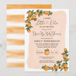 Chic Oranje Drive by Baby shower Citrus Quarantine Kaart