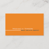 Chic Oranje en White met Photo Professional Visitekaartje (Voorkant)