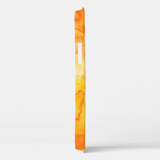 Chic Oranje Gele Waterverf Gepersonaliseerd Case-Mate iPhone Case (Achterkant / Rechts)