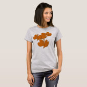 Chic Oranje Heart Shapes Cluster T-shirt (Voorkant volledig)