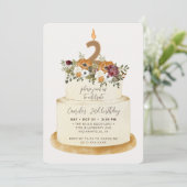 Chic Oranje Herfst herfst 2e verjaardag Cake Kaart (Staand voorkant)