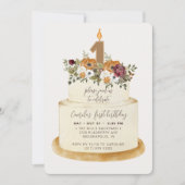 Chic Oranje Herfst herfst eerste geboorteclake Kaart (Voorkant)