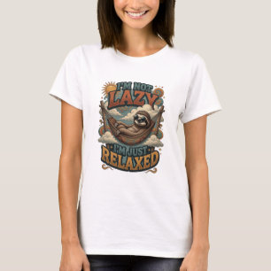 Chic Oranje IK BEN NIET LUILAK, IK ONTSPAN ME GEWO T-shirt