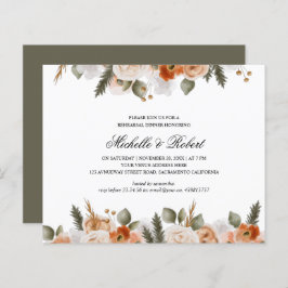 Chic Oranje Ivory Moss Wedding Rehearsal Dinner