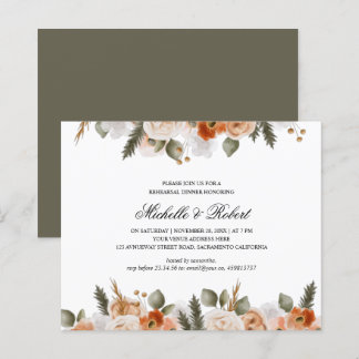 Chic Oranje Ivory Moss Wedding Rehearsal Dinner