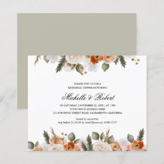 Chic Oranje Ivory Sage Wedding Rehearsal Dinner