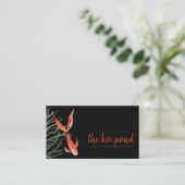 Chic Oranje Koi Fish Visitekaartje (Staand voorkant)