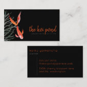 Chic Oranje Koi Fish Visitekaartje (Voorkant / Achterkant)