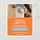 Chic Oranje Productfoto's Korting Bestelling Invoe Flyer (Voorkant)