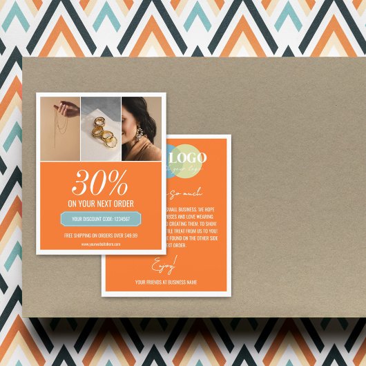 Chic Oranje Productfoto's Korting Bestelling Invoe Flyer
