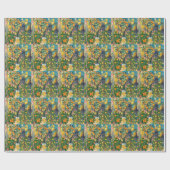 Chic oranje Siciliaanse citrus collage bloemige te Cadeaupapier (Vlak)