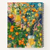 Chic oranje Siciliaanse citrus collage bloemige te Notitieboek (Achterkant)