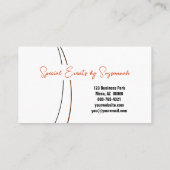 Chic Oranje Slice Glitter Aangepaste Foto QR-code Visitekaartje (Achterkant)