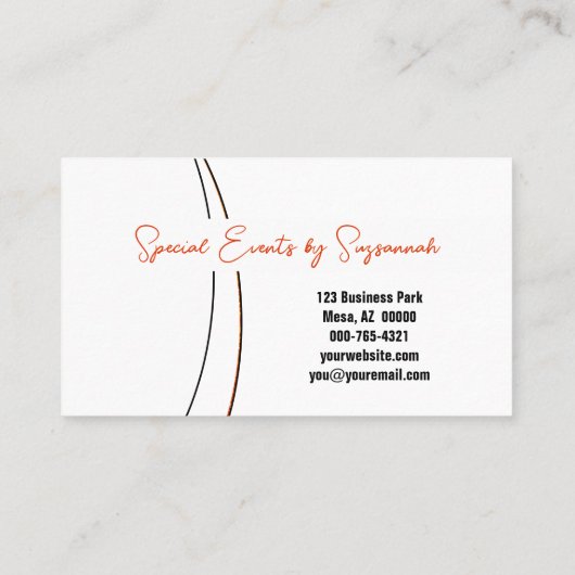 Chic Oranje Slice Glitter Aangepaste Foto QR-code Visitekaartje (Achterkant)