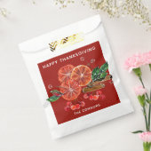 Chic Oranje Slices en Cinnamon Sticks Autumn Bedankzakje (Gezegeld)