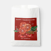 Chic Oranje Slices en Cinnamon Sticks Autumn Bedankzakje (Voorkant)