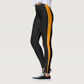 Chic Oranje Stripe Design Leggings (Links)