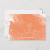CHIC ORANJE WATERCOLOR TROUWKAART RSVP (Achterkant)