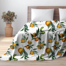 Chic Oranje Waterverf Citrus Print