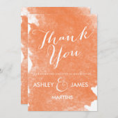 CHIC ORANJE WATERVERF DANK JE KAARTEN (Voorkant / Achterkant)