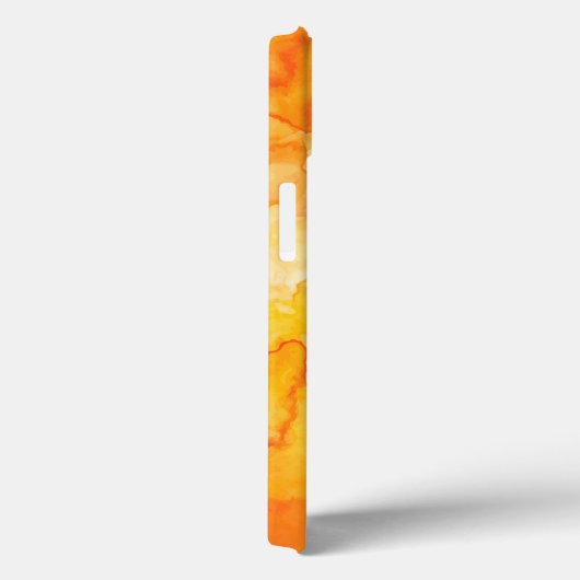 Chic Oranje Waterverf Gepersonaliseerd Case-Mate iPhone Case (Achterkant / Rechts)