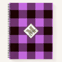 Chic Orchid Black Pset Tartan Persoonlijke naam