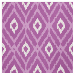 Chic orchid paars ikat tribal diamantpatroon stof