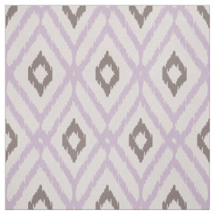Chic orchidee paarse ikat tribal diamantpatroon stof