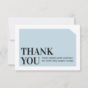 CHIC ORDE INSERT business dank u baby blauw Bedankkaart