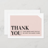 CHIC ORDE INSERT business dank u blush roze Bedankkaart (Voorkant / Achterkant)