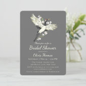 Chic Oriental Crane Vrijgezellenfeest Kaart (Staand voorkant)