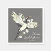 Chic Oriental Crane Vrijgezellenfeest Servet (Voorkant)