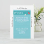 Chic Origami Birds Wedding Direction Card Kaart (Staand voorkant)