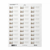 Chic Orlando Florida Skyline Waterverf Adres Etiket (Full Sheet)
