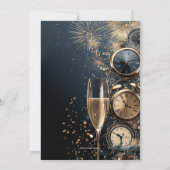 Chic oud en nieuw champagne kaart (Achterkant)