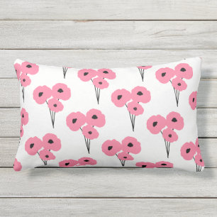 CHIC OUTDDEUR PILLOW_MOD PINK & ZWARTE POPPIËNTEN BUITENKUSSEN