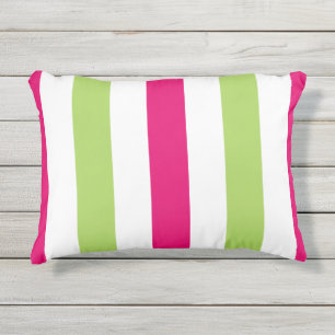 CHIC OUTDEUR PILLOW_ GROEN/HOT PINKSTRIPEN BUITENKUSSEN