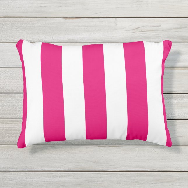 CHIC OUTDEUR PILLOW_ HOT PINK STRIPES BUITENKUSSEN (Voorkant)
