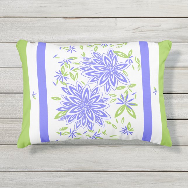 CHIC OUTDEUR PILLOW_ PERIWINKELFLORAL BUITENKUSSEN (Voorkant)