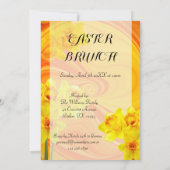 Chic Ovaal Narcissus Abstract Pasen Brunch Kaart (Achterkant)